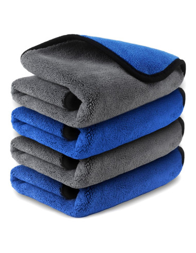 Toallas de Microfibra Airlab 40x40 cm, Paquete de 4, 800 GSM