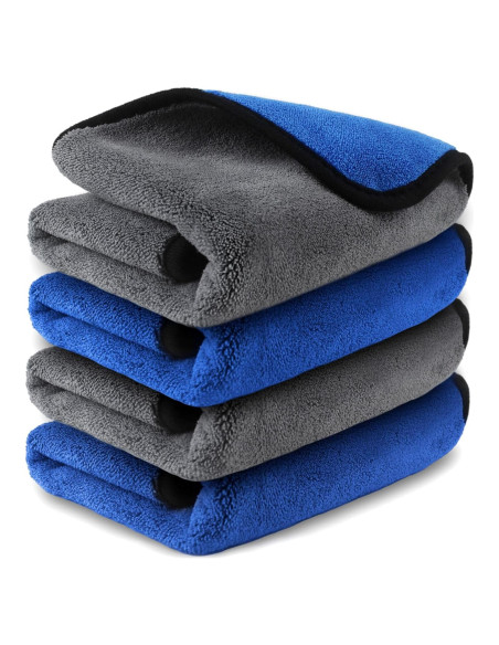 Toallas de Microfibra Airlab 40x40 cm, Paquete de 4, 800 GSM