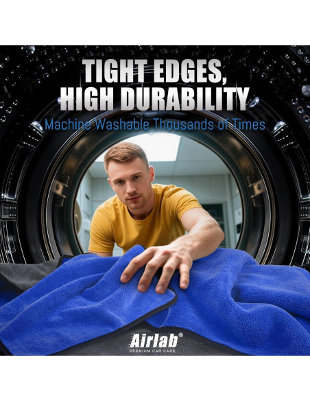 Toallas de Microfibra Airlab 40x40 cm, Paquete de 4, 800 GSM