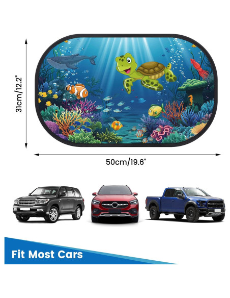 Sombrillas para Ventanas de Auto Loiyadn - 2 Piezas 50x31cm