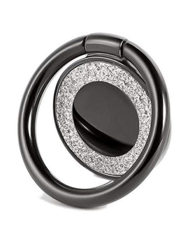 Soporte para anillo de teléfono móvil LLK Negro 360 Ajustable