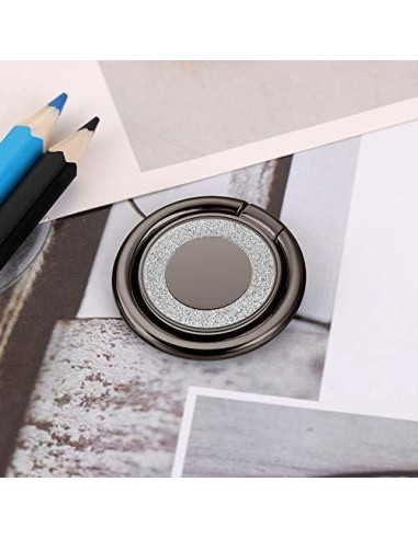 Soporte para anillo de teléfono móvil LLK Negro 360 Ajustable