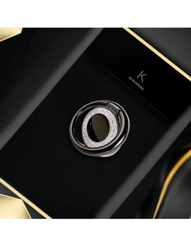 Soporte para anillo de teléfono móvil LLK Negro 360 Ajustable