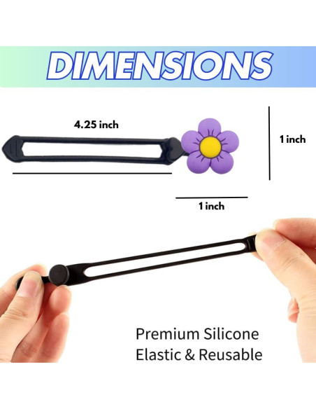 Bridas de Silicona LABS LINE con Encantos para Cables 10.8cm