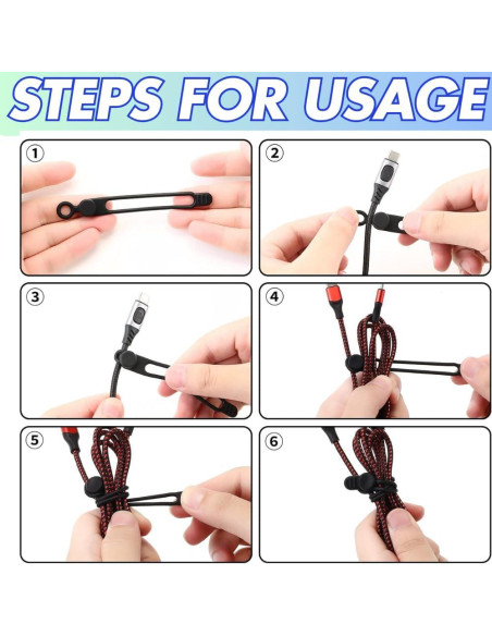 Bridas de Silicona LABS LINE con Encantos para Cables 10.8cm