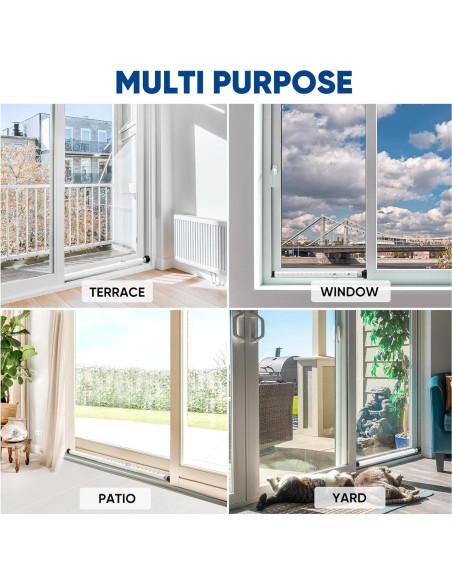 Barra de Seguridad Ajustable Supforce para Puertas Corredizas 43-140 cm