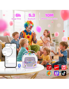 Mini Máquina de Karaoke Unicornio Bluetooth 5.3 para Niñas 2