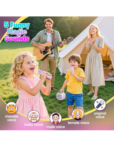 Mini Máquina de Karaoke Unicornio Bluetooth 5.3 para Niñas