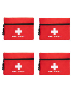 Bolsa de Primeros Auxilios Vacía Jipemtra Roja 16x11cm - 4 Piezas