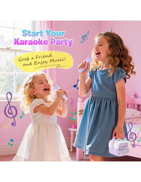 Mini Máquina de Karaoke Unicornio Bluetooth 5.3 para Niñas