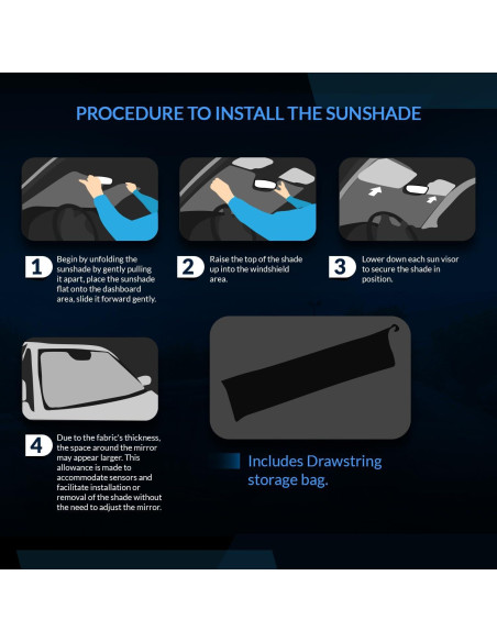 Protector Solar Parabrisas Tuningpros CFS-324-S para Toyota Highlander 2014-2019