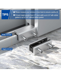 Cerraduras Deslizantes de Seguridad Reliancer - 8 Piezas Aluminio 2