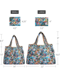 Bolsa de Compras Plegable Allydrew Juego de 2 Nylon Ecológicas 2