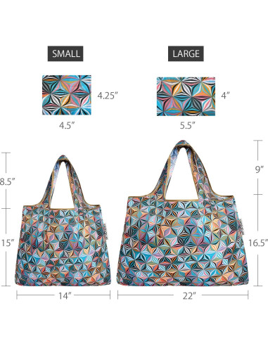 Bolsa de Compras Plegable Allydrew Juego de 2 Nylon Ecológicas