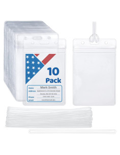 Etiquetas de Equipaje Mifflin Transparentes - Paquete de 10