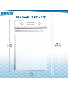 Etiquetas de Equipaje Mifflin Transparentes - Paquete de 10 2