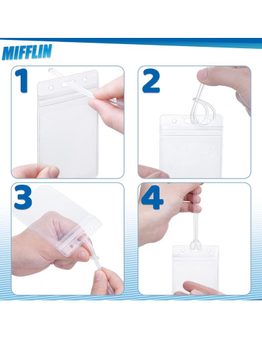 Etiquetas de Equipaje Mifflin Transparentes - Paquete de 10