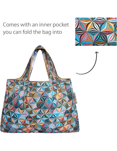 Bolsa de Compras Plegable Allydrew Juego de 2 Nylon Ecológicas