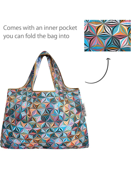 Bolsa de Compras Plegable Allydrew Juego de 2 Nylon Ecológicas