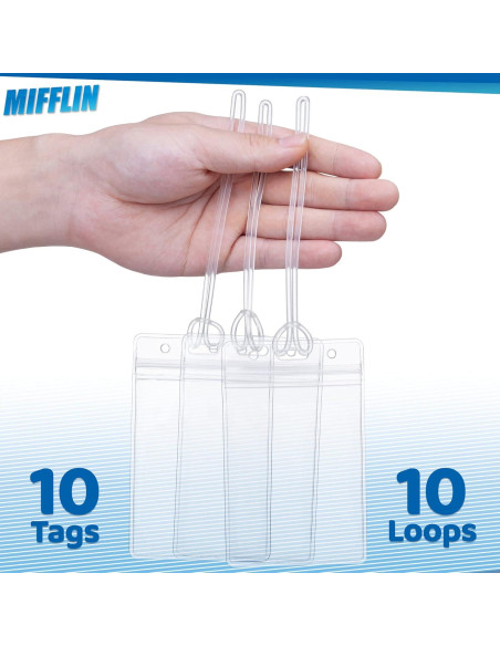 Etiquetas de Equipaje Mifflin Transparentes - Paquete de 10