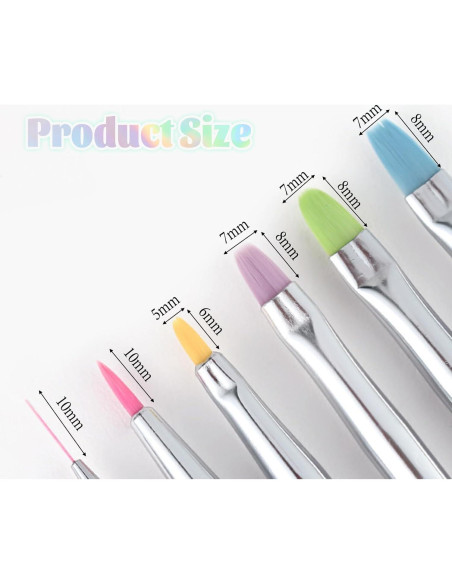 Juego de Cepillos para Arte de Uñas Dancepanda - 6 Piezas