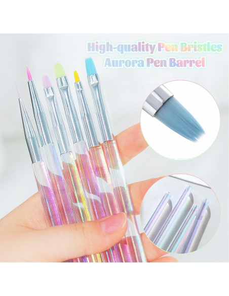 Juego de Cepillos para Arte de Uñas Dancepanda - 6 Piezas