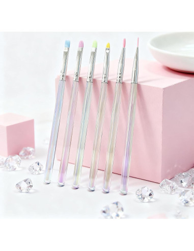 Juego de Cepillos para Arte de Uñas Dancepanda - 6 Piezas