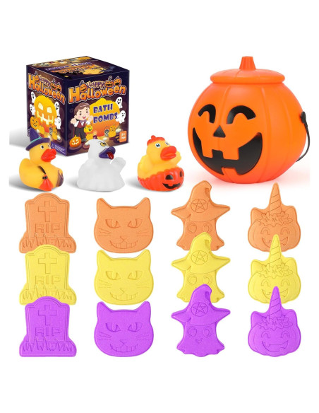 Set de 12 Bombas de Baño Halloween Y-FABKKI con Patitos