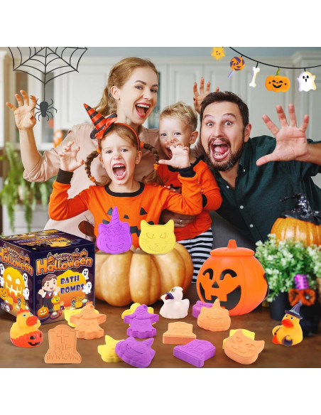 Set de 12 Bombas de Baño Halloween Y-FABKKI con Patitos