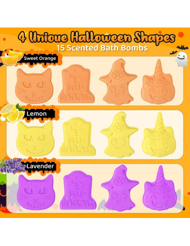 Set de 12 Bombas de Baño Halloween Y-FABKKI con Patitos