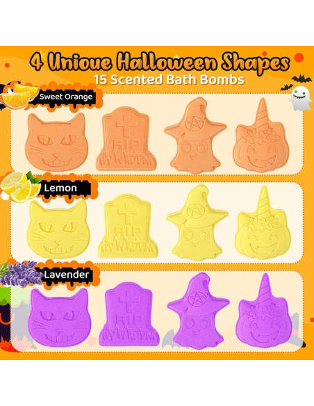 Set de 12 Bombas de Baño Halloween Y-FABKKI con Patitos