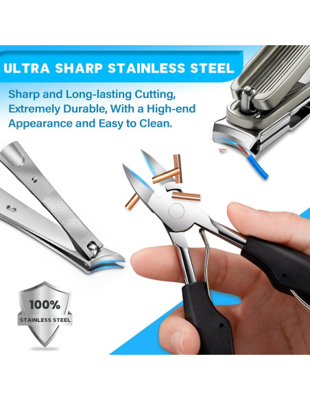 Juego de Cortauñas 8 en 1 MPKDZNE para Uñas Gruesas