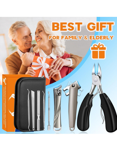 Juego de Cortauñas 8 en 1 MPKDZNE para Uñas Gruesas