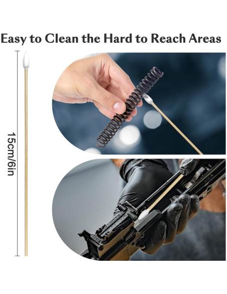 Hisopos de Algodón Garrelett 200 Puntas 15 cm para Limpieza