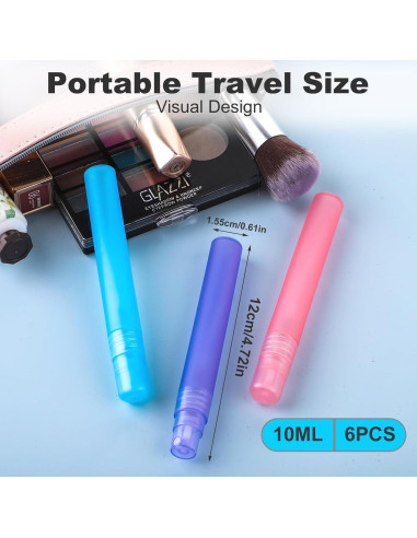 Botellas de Spray Portátiles Amaxiu 10ml Recargables 6Pcs