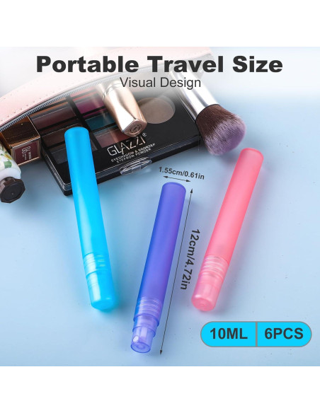 Botellas de Spray Portátiles Amaxiu 10ml Recargables 6Pcs