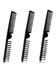 Juego de Cepillos de Pelo Plegables Zoolinn 3 PZS Negro