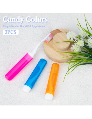 Juego de 3 Cepillos de Dientes de Viaje Ysuwekslu Mini Suaves