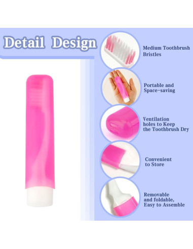 Juego de 3 Cepillos de Dientes de Viaje Ysuwekslu Mini Suaves