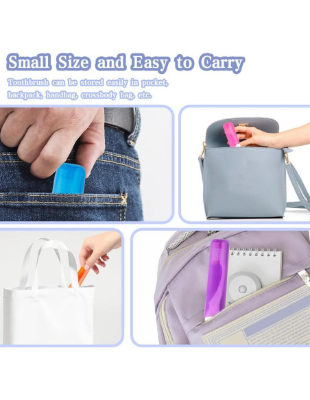 Juego de 3 Cepillos de Dientes de Viaje Ysuwekslu Mini Suaves