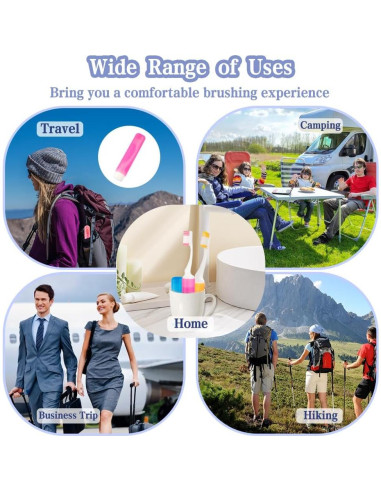 Juego de 3 Cepillos de Dientes de Viaje Ysuwekslu Mini Suaves
