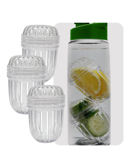 Set de 3 Infusores de Té JICHENGCRAFT de Tritan para Frutas