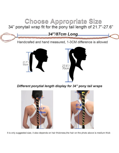 Tiras de Cabello Espirales Elásticas Merunone 86.36 cm Naranja/Amarillo