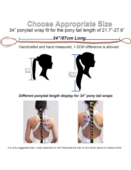 Tiras de Cabello Espirales Elásticas Merunone 86.36 cm Naranja/Amarillo