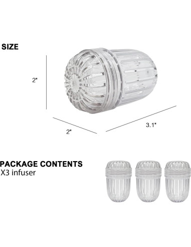Set de 3 Infusores de Té JICHENGCRAFT de Tritan para Frutas