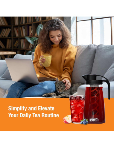 Jarra de Té Helado Tiesta Tea 1.89L Plástico BPA Libre con Infusor