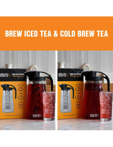 Jarra de Té Helado Tiesta Tea 1.89L Plástico BPA Libre con Infusor