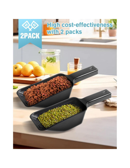 Cucharón Medidor de Comida para Perros Aosnare 2 Tazas - Paquete de 2
