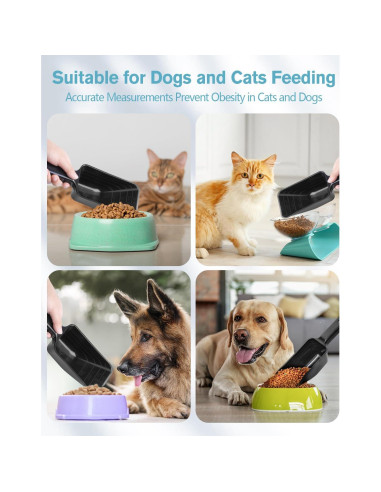 Cucharón Medidor de Comida para Perros Aosnare 2 Tazas - Paquete de 2