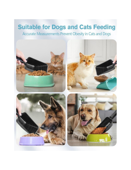 Cucharón Medidor de Comida para Perros Aosnare 2 Tazas - Paquete de 2